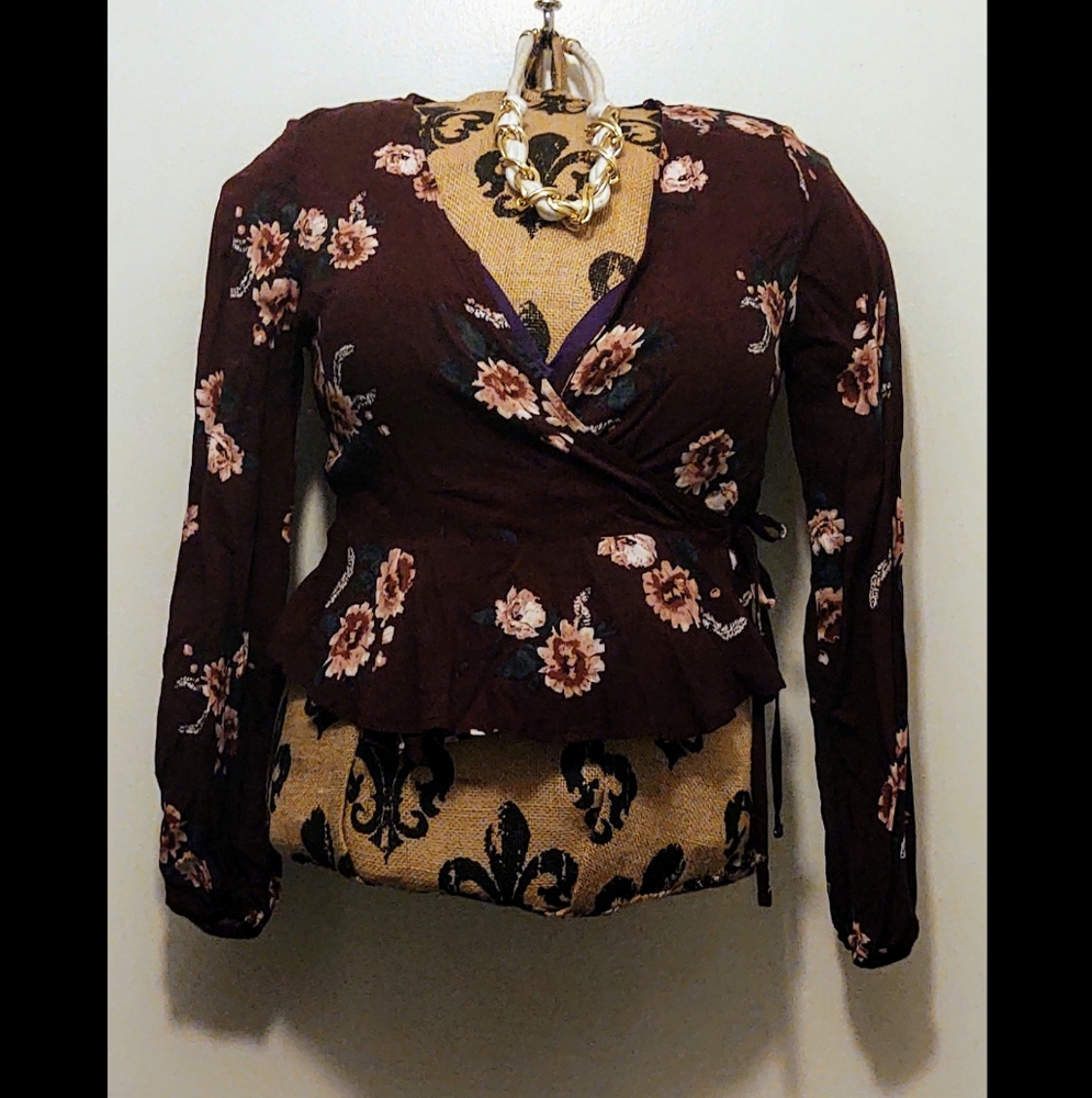 Wild Fable Floral Wrap Blouse (Shirt only)